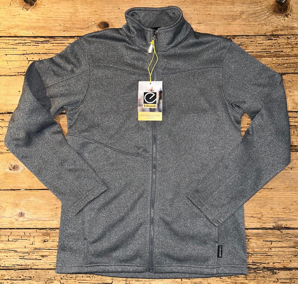 Edwards womens gray size s performance zipper jacket